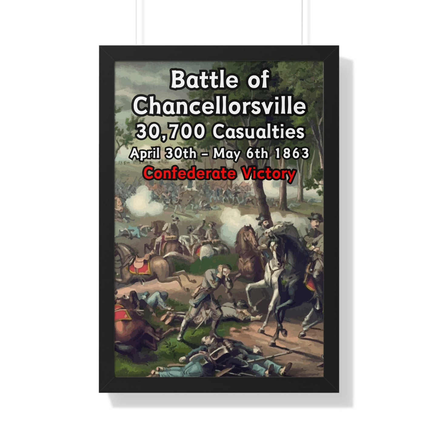 Gerahmtes Poster Historische Schlacht von Chancellorsville