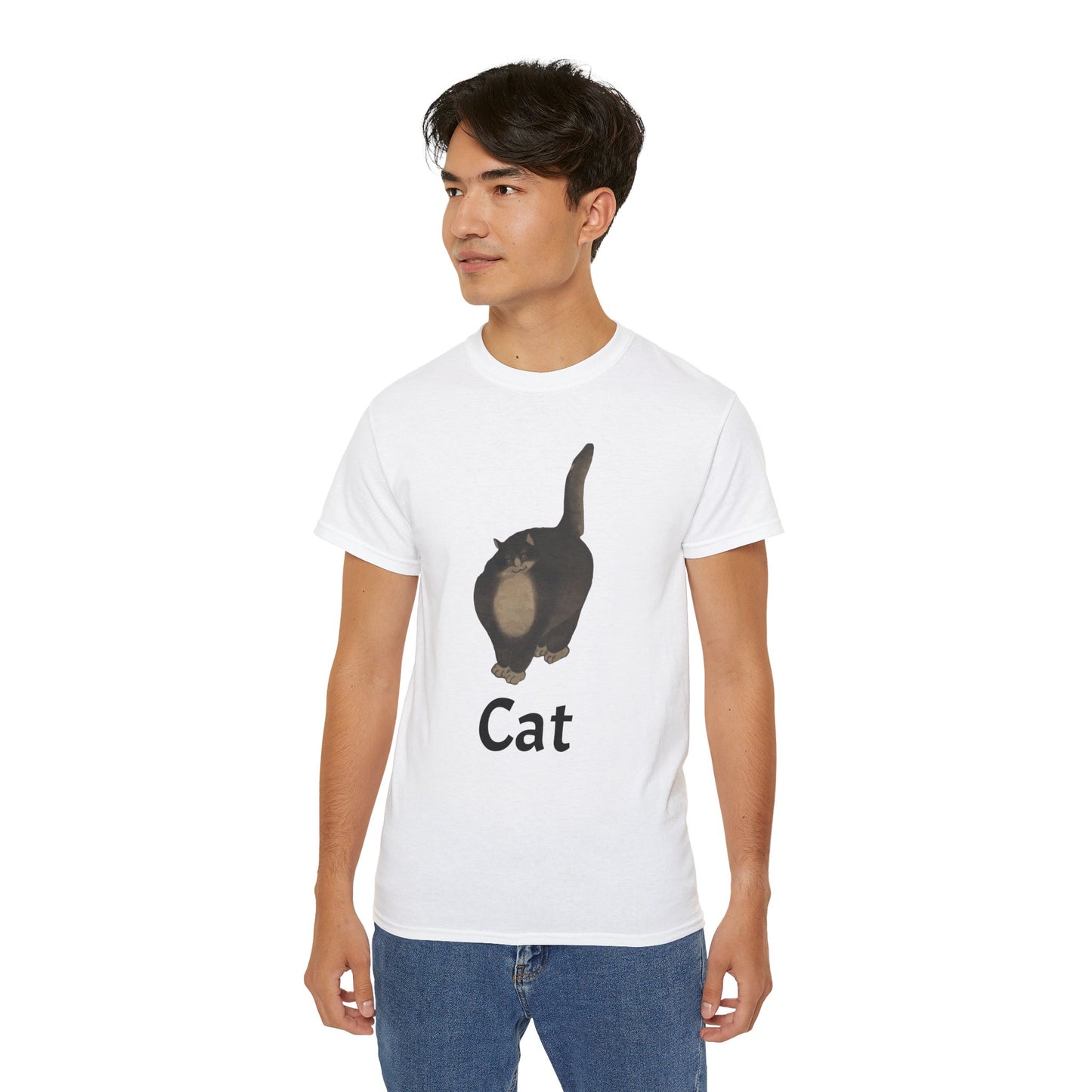 The Black Cat Cutout Painting Unisex Ultra Cotton Shirt