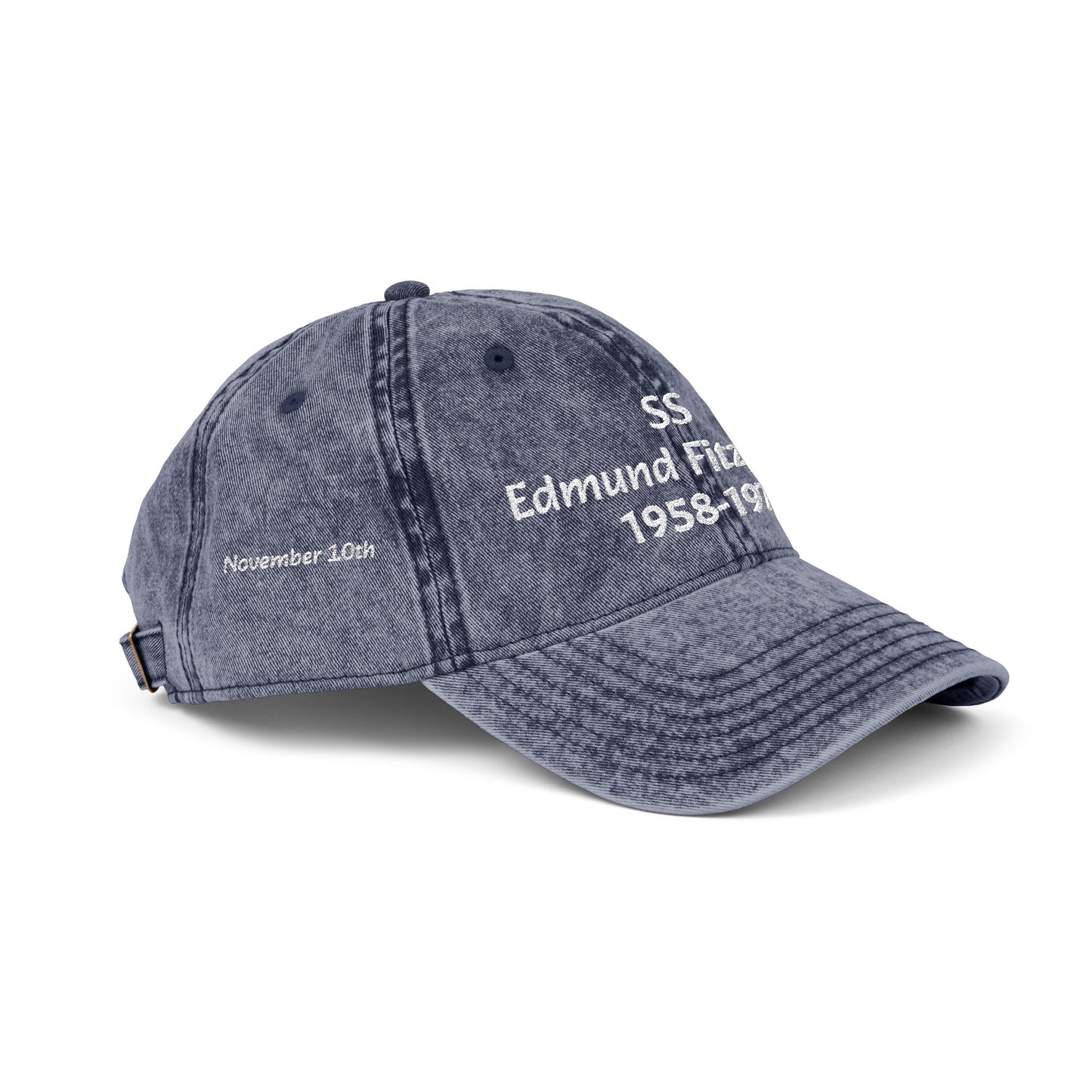 Edmund Fitzgerald Embroidered Vintage Hat