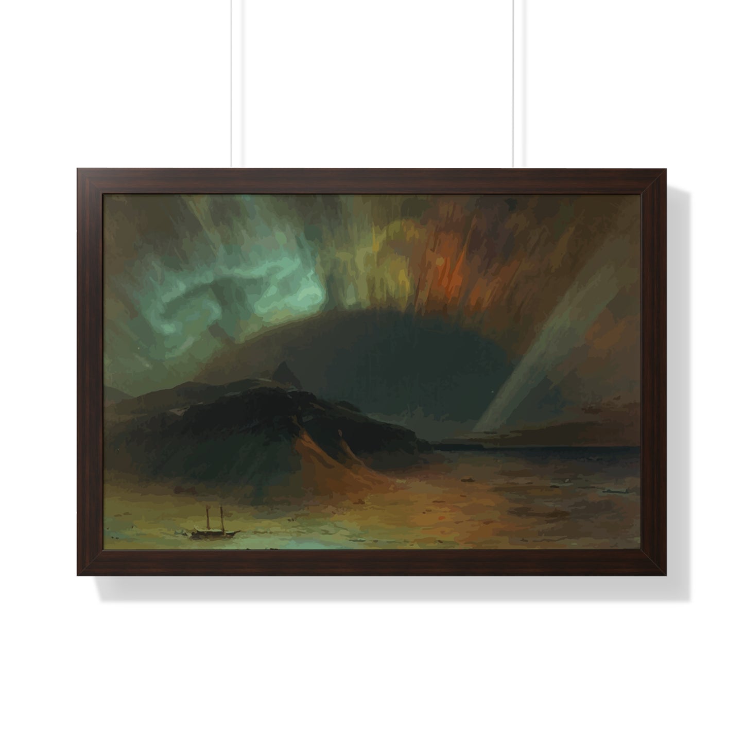 Historical Aurora Borealis Framed Painting Poster