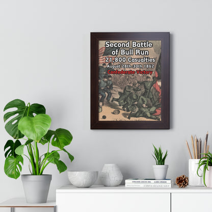 Historical Second Battle of Bull Run Framed Poster