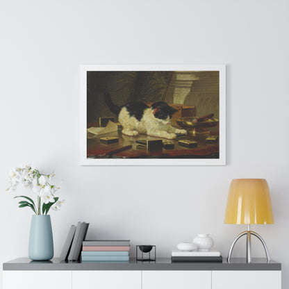 Kitten's Game Framed Painting Poster