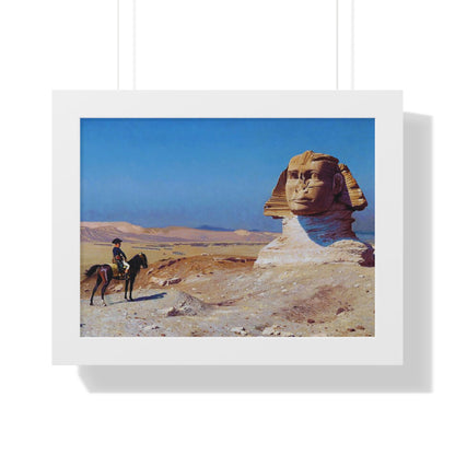 Napoleon Bonaparte in Egypt before a Sphinx Framed Painting Poster