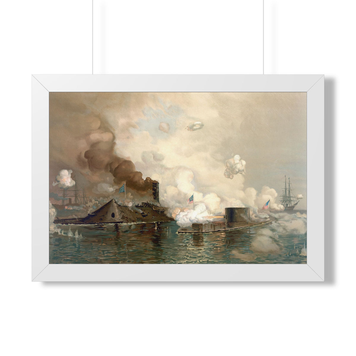 Monitor and Merrimac Framed Print | Julian O. Davidson, 1886