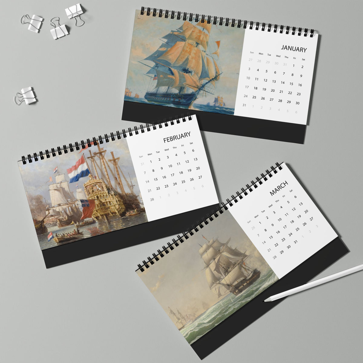 Age of Sail 2027 Desktop Calendar