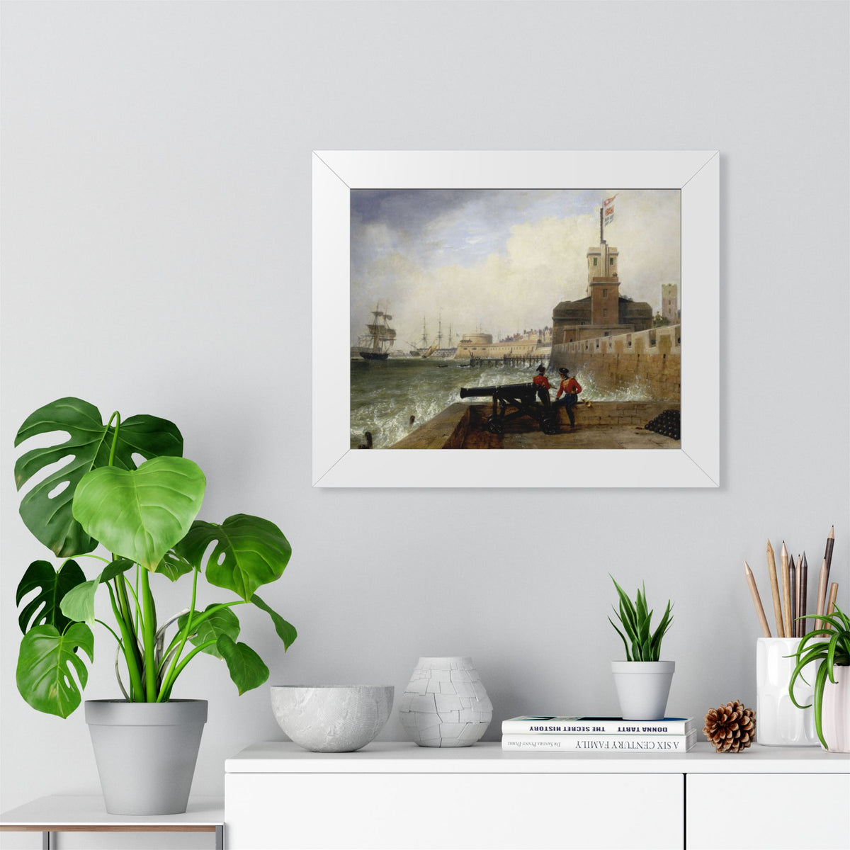 Semaphore at Portsmouth Framed Print | Edward William Cooke, 1836