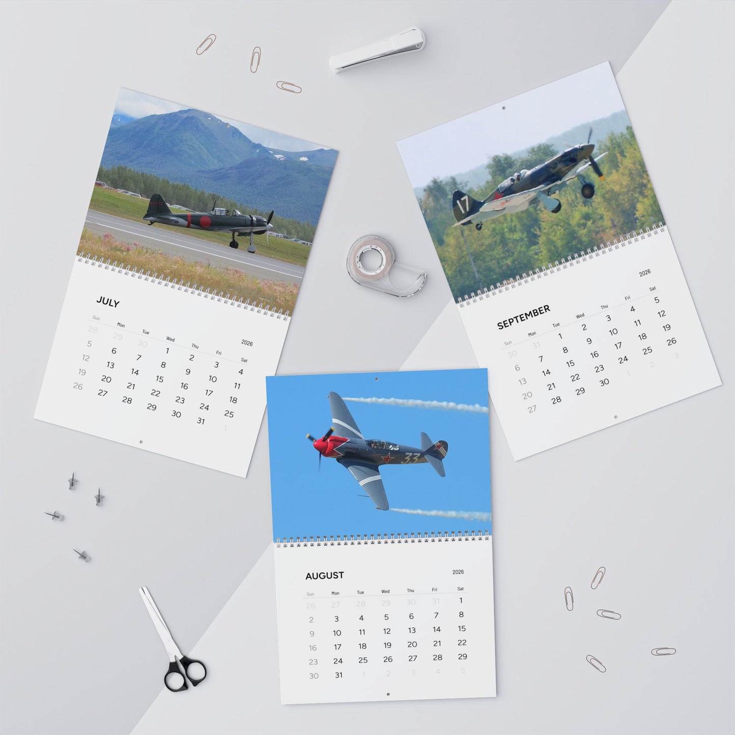 Vintage World War 2 Aircraft 2026 Calendar