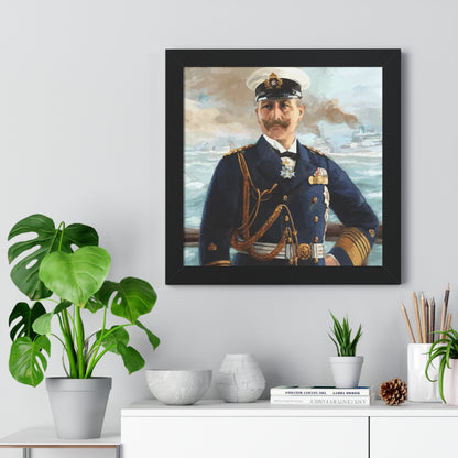 Kaiser Wilhelm II as Grand Admiral Framed Painting Poster