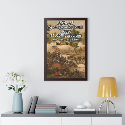 Historical Battle of Spotsylvania Court House Framed Poster