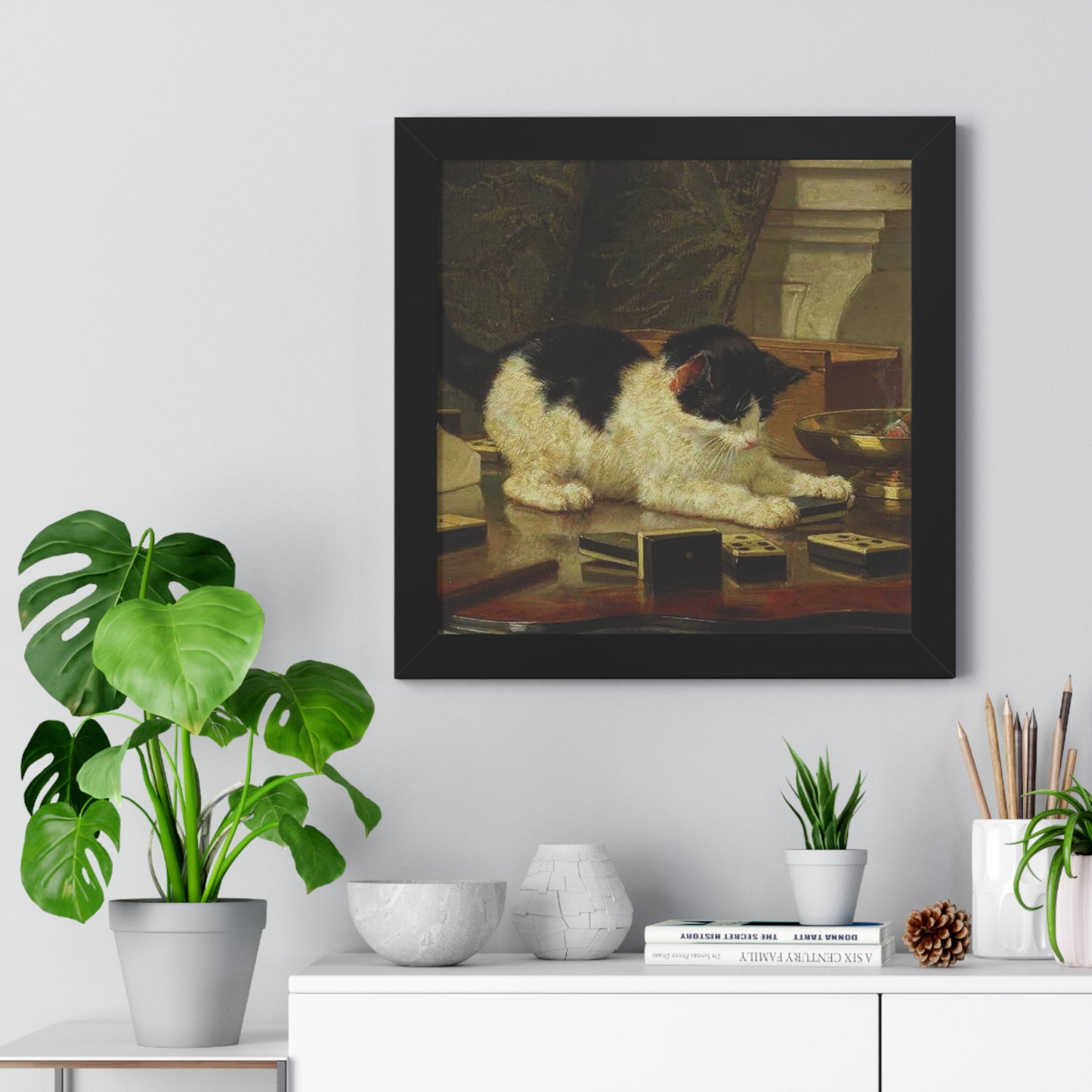 Kitten's Game Framed Painting Poster