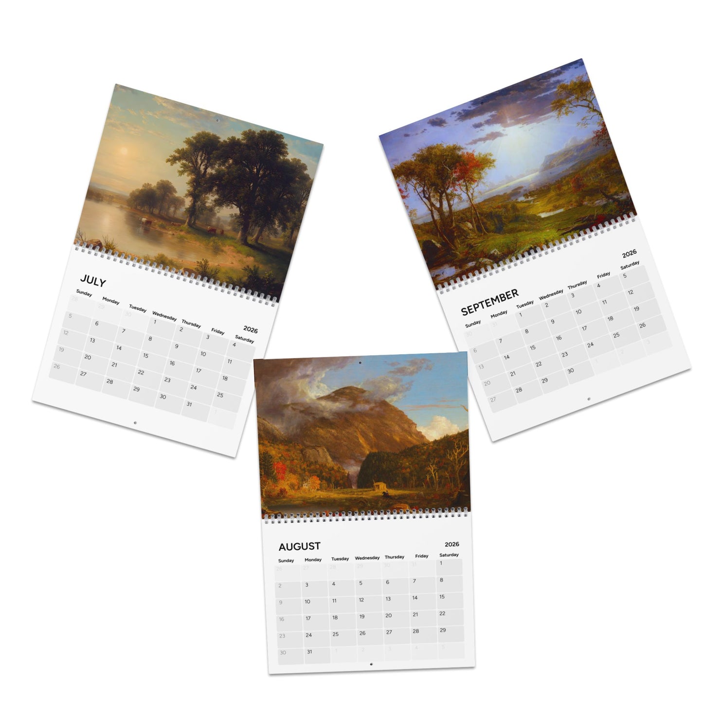 2026 American Landscape (Grid Style) Calendar