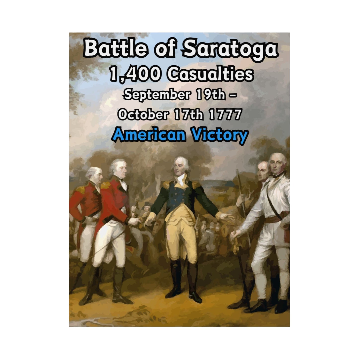 Battle of Saratoga Vertical Matte Poster