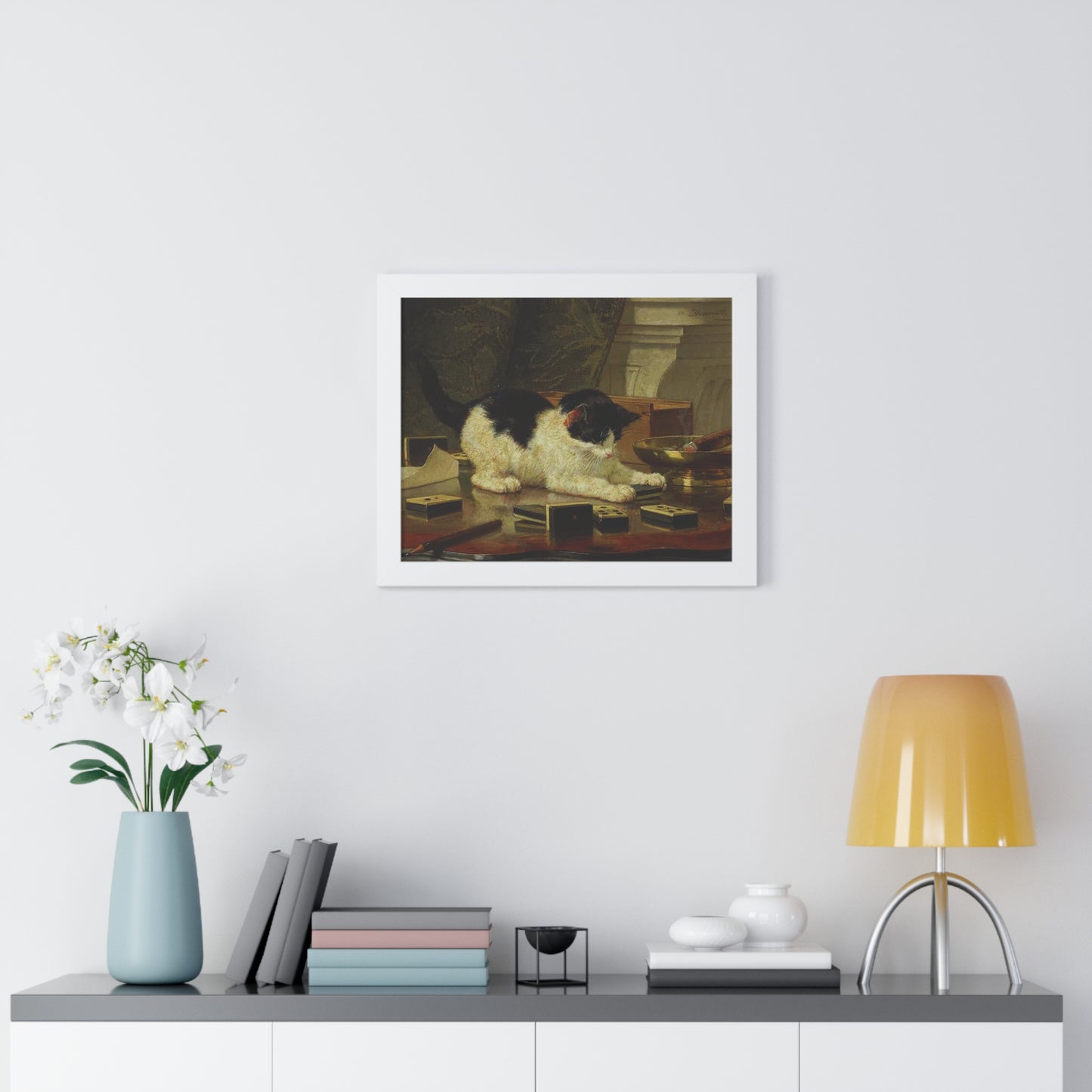 Kitten's Game Framed Painting Poster