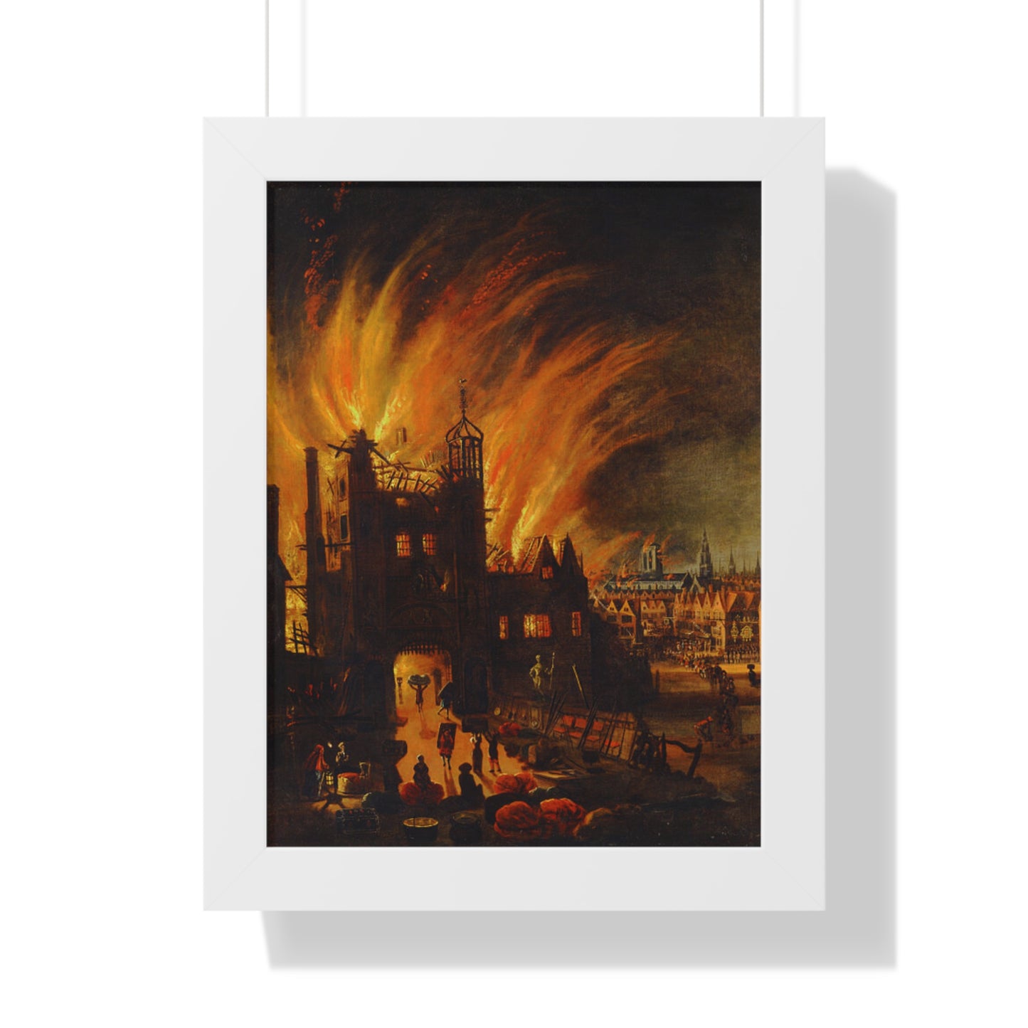 The Great London Fire Painting Poster