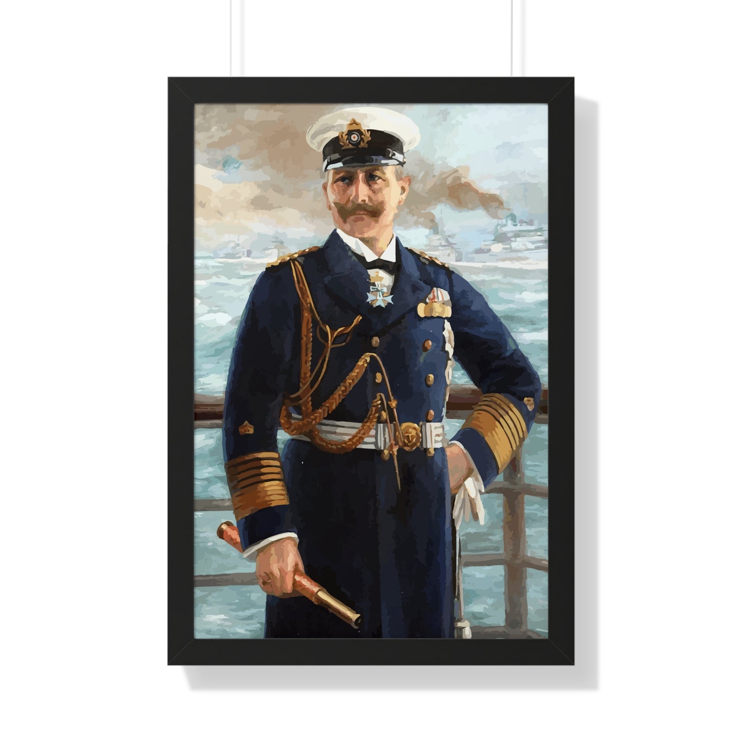 Kaiser Wilhelm II as Grand Admiral Framed Painting Poster