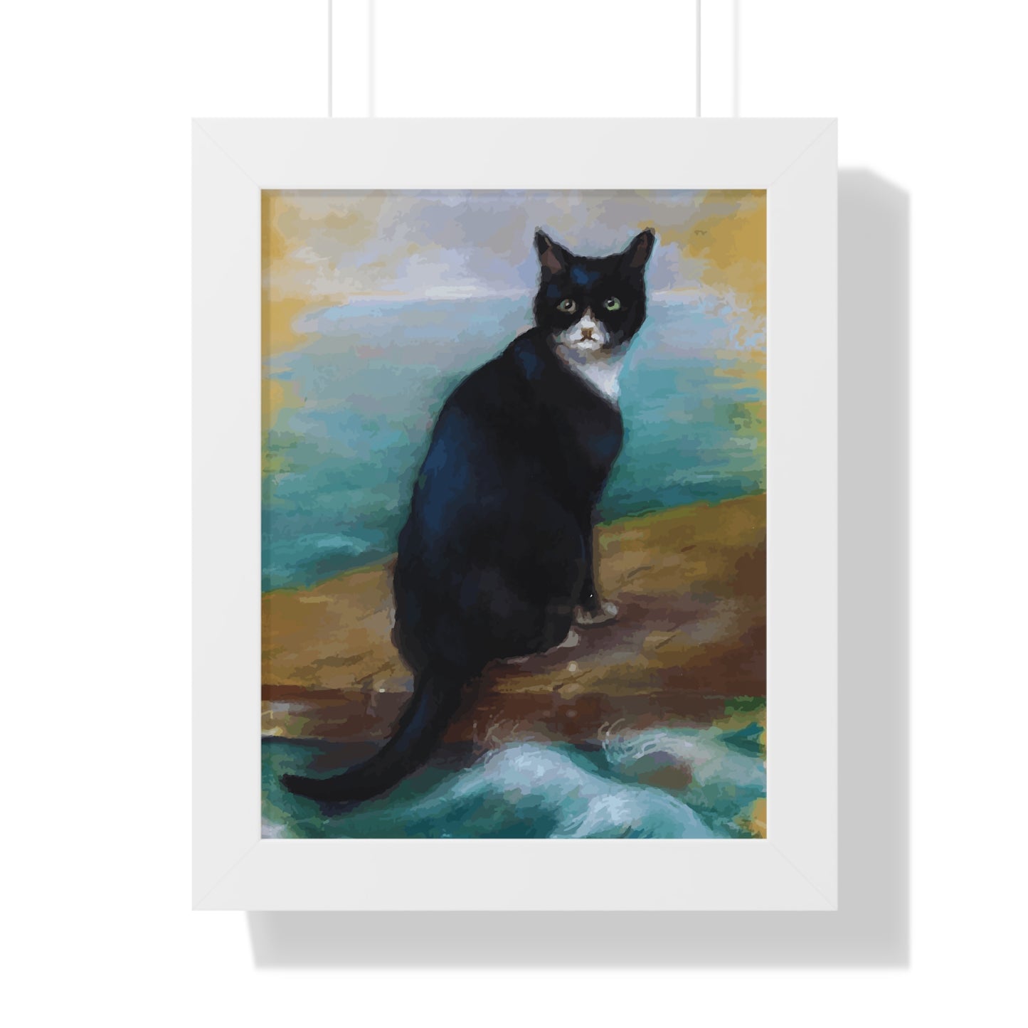 Bismarck Oskar Cat Framed Painting Poster