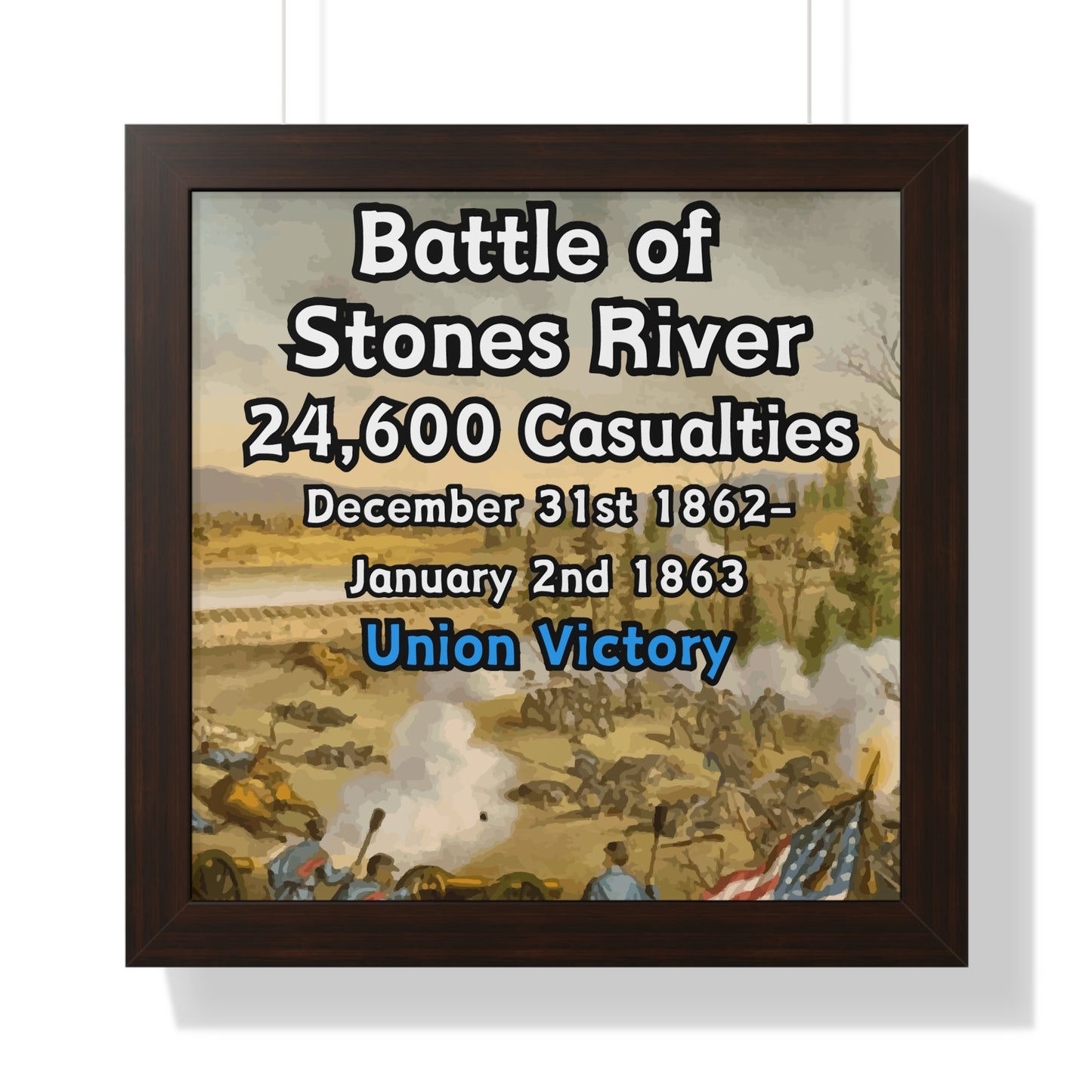 Historical Battle of Stones River Framed Poster