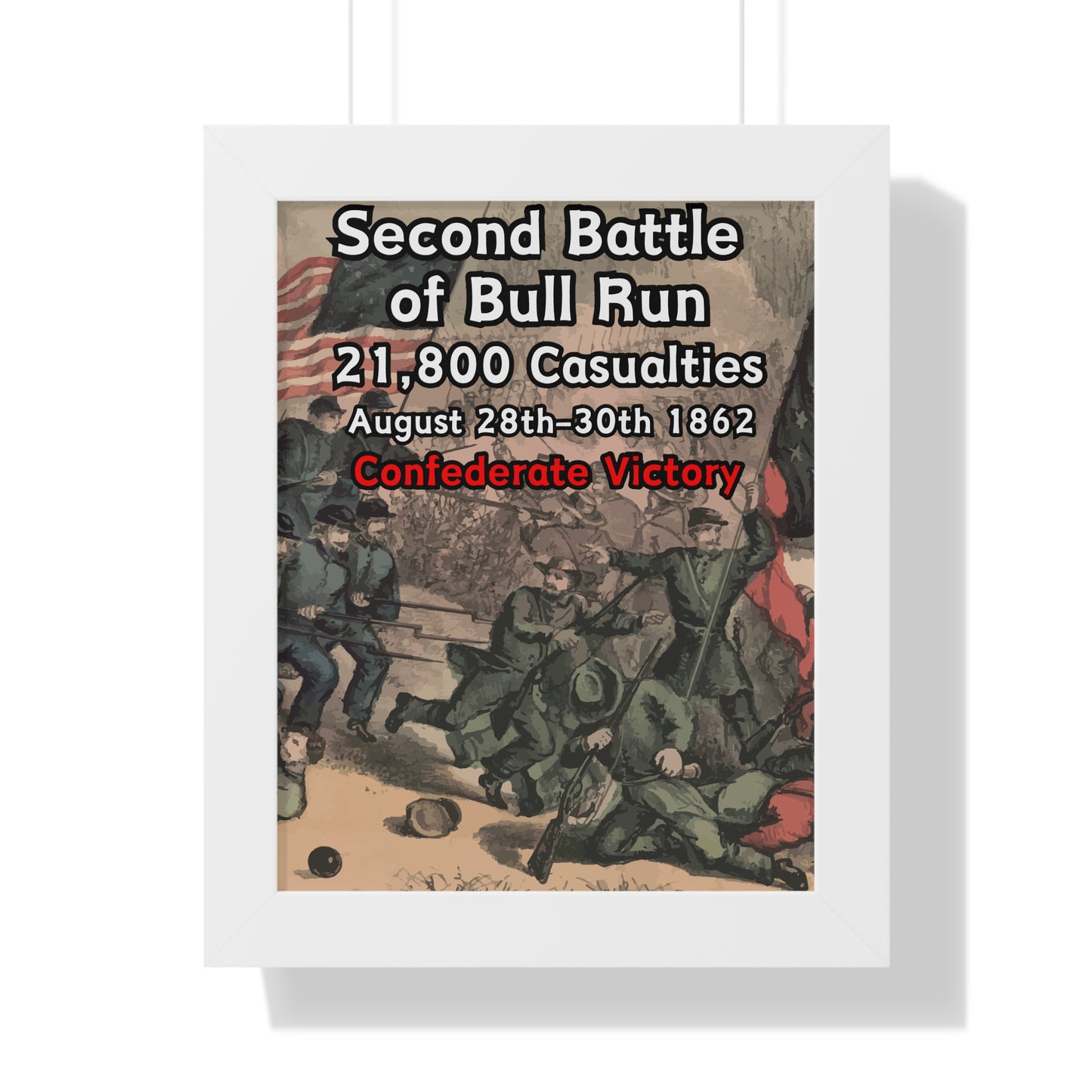 Historical Second Battle of Bull Run Framed Poster