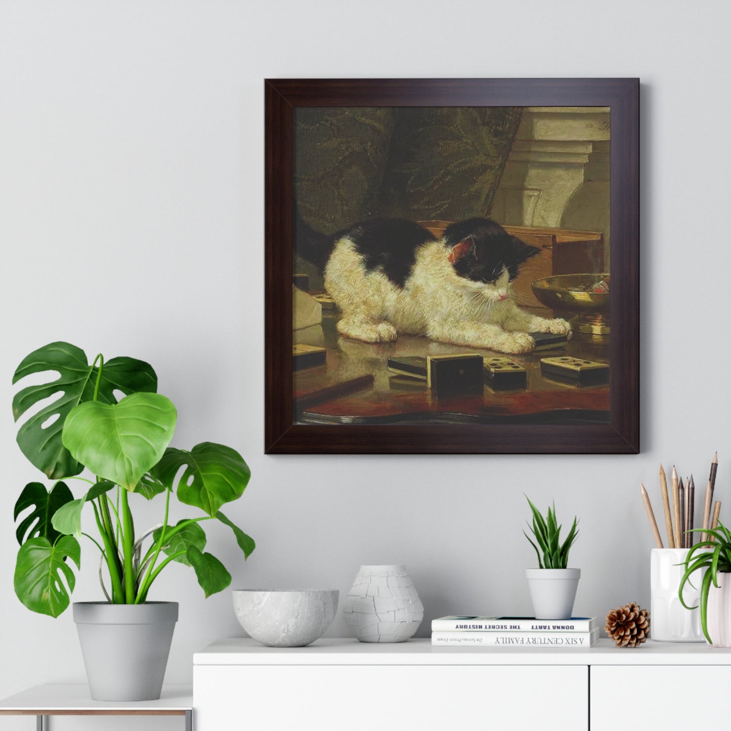 Kitten's Game Framed Painting Poster