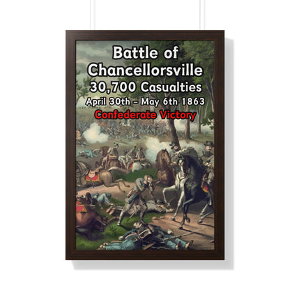 Gerahmtes Poster Historische Schlacht von Chancellorsville