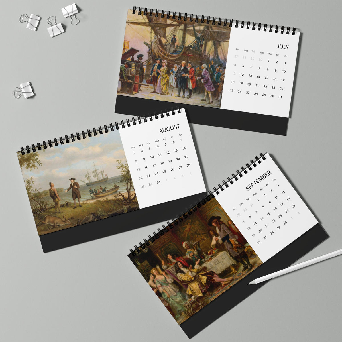 Colonial America 2027 Desktop Calendar