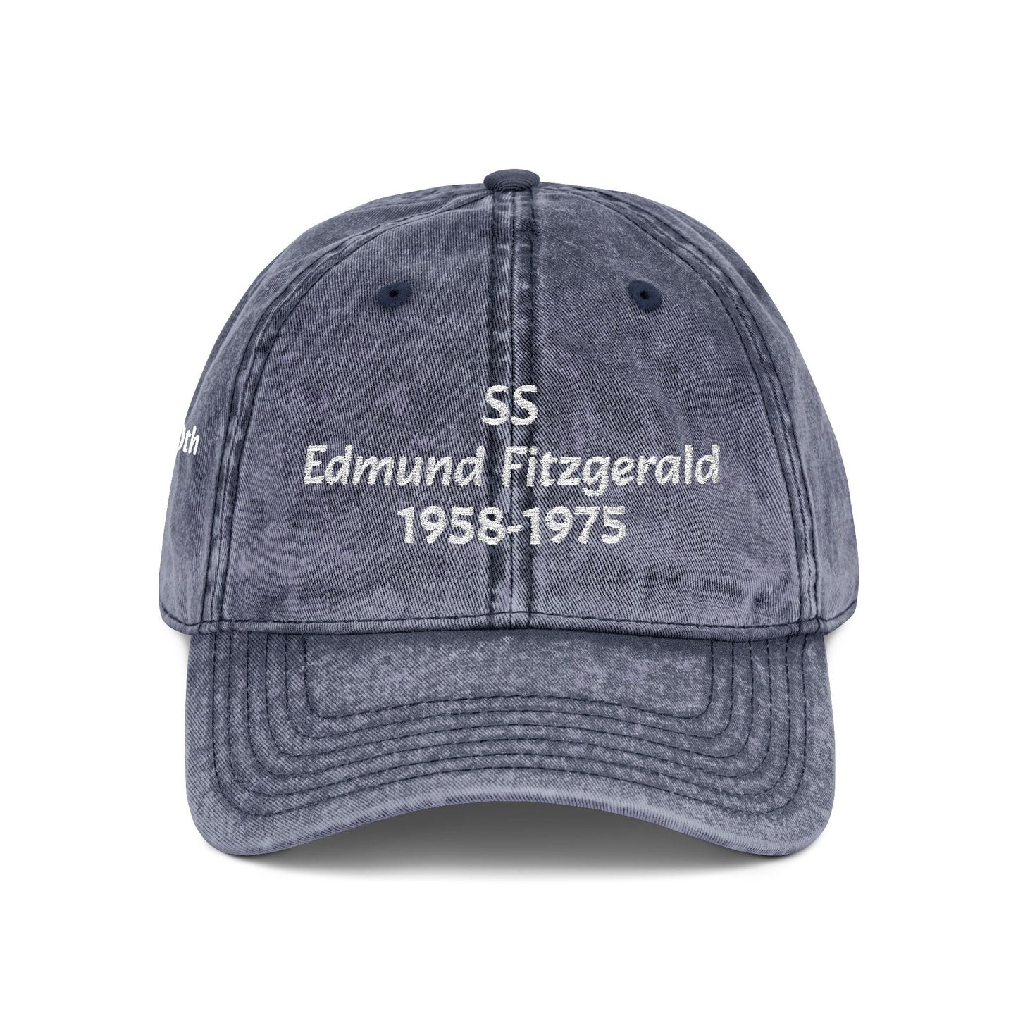 Edmund Fitzgerald Embroidered Vintage Hat