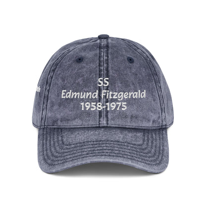 Edmund Fitzgerald Embroidered Vintage Hat