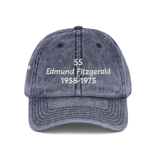 Edmund Fitzgerald Embroidered Vintage Hat