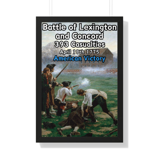 Battle of Lexington and Concord Framed Poster