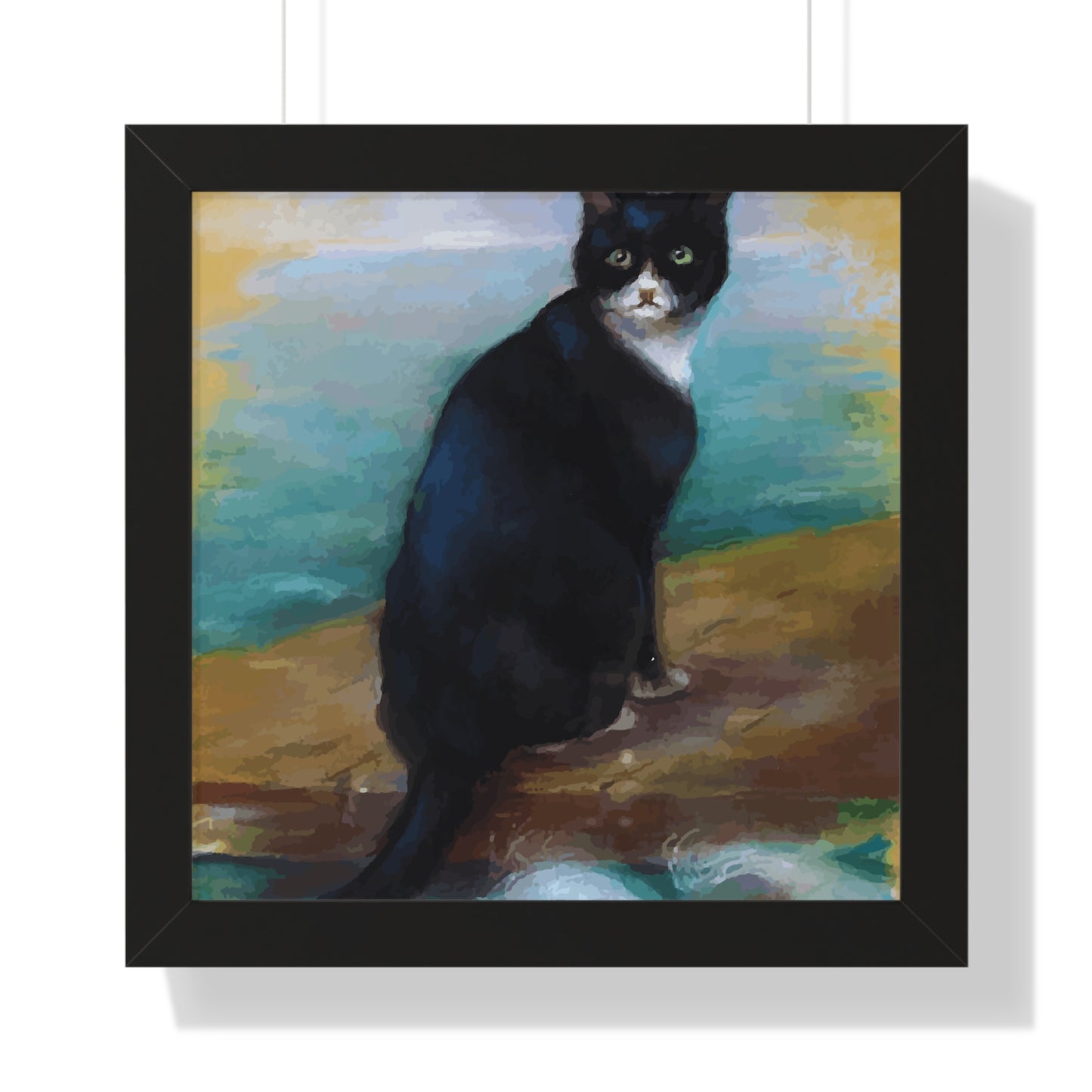 Bismarck Oskar Cat Framed Painting Poster