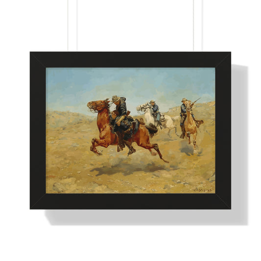 Historical Cavalry Framed Painting Poster