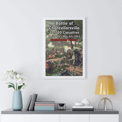 Gerahmtes Poster Historische Schlacht von Chancellorsville