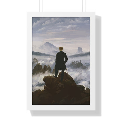 Historical Wanderer above the Fog Framed Painting Framed