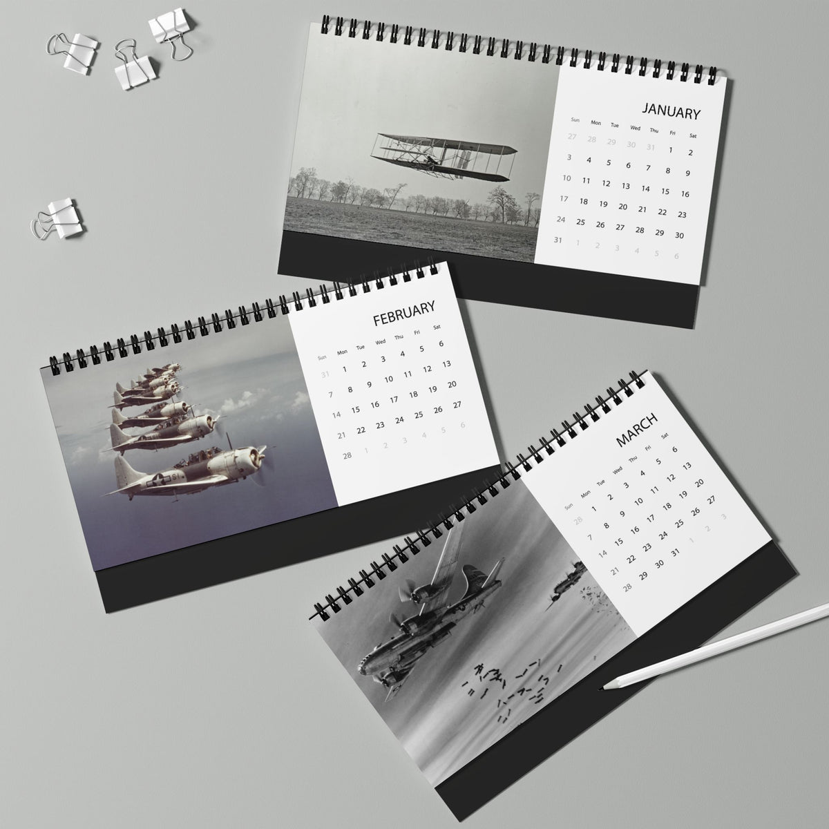 100 years of American Aircraft 2027 Desktop Calendar