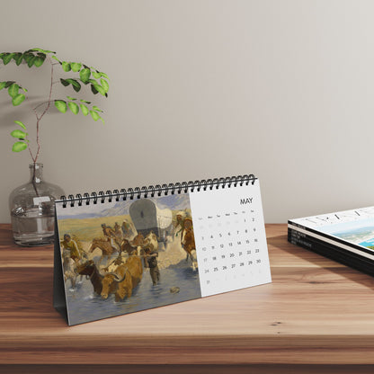 American Western Painting 2026 Desktop Calendar