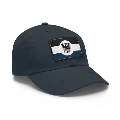 Prussian Blue Flag on a Leather Patch Hat