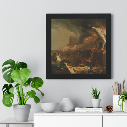 Destruction from The Course of Empire Framed Painting Poster