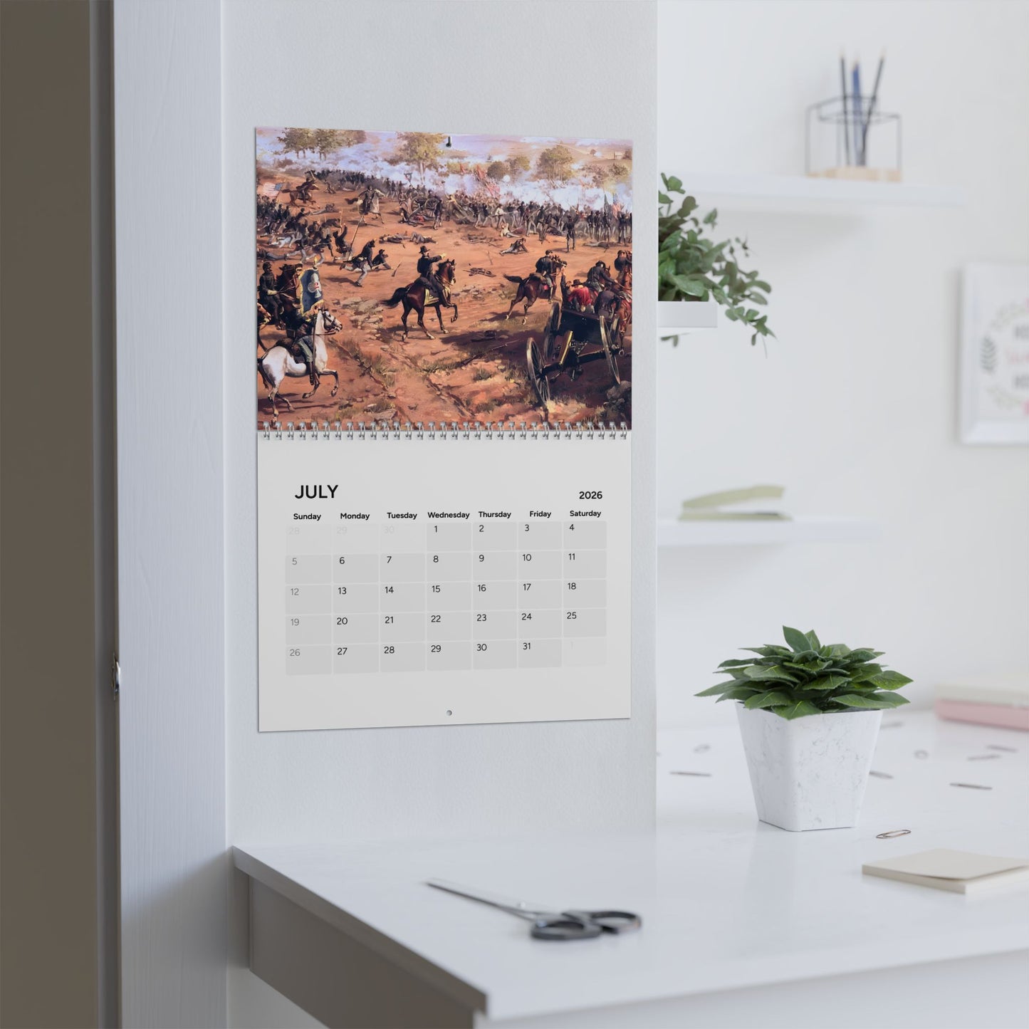 Civil War 2026 (Grid Style) Calendar