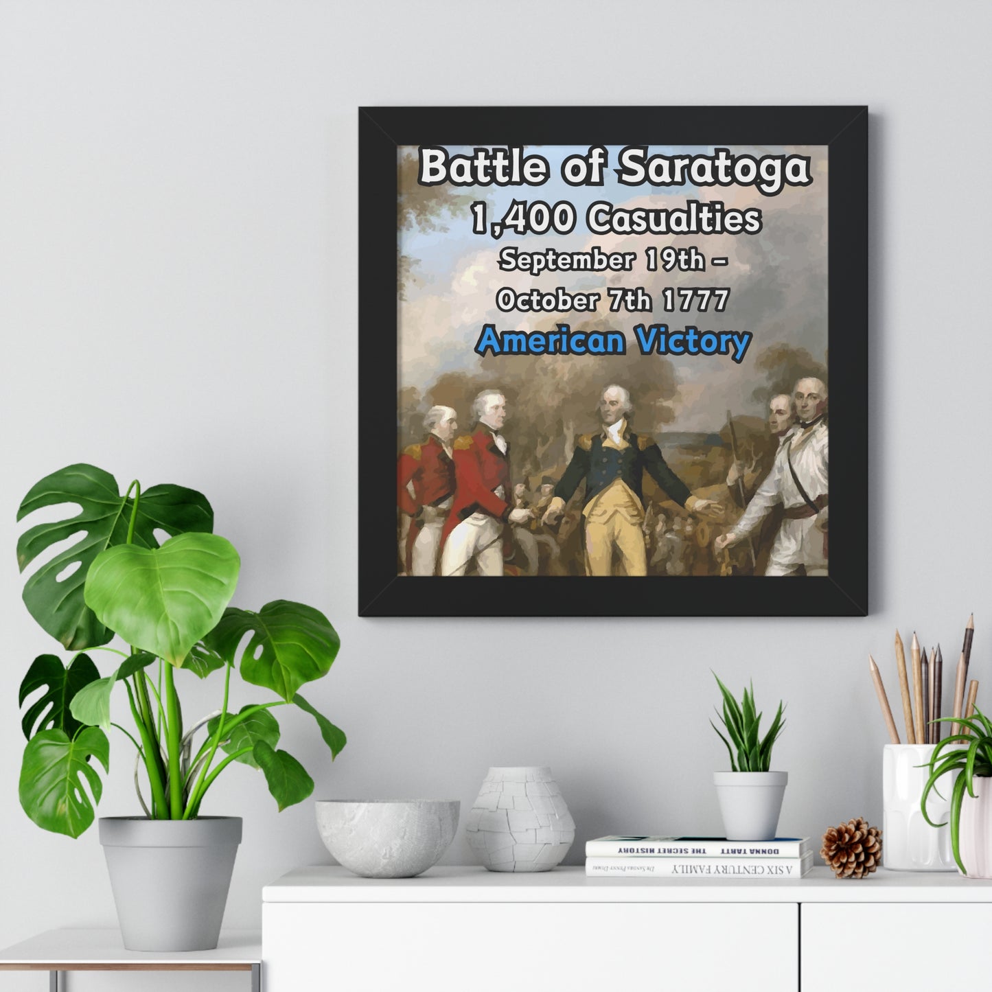 Historical Battle of Saratoga Framed Poster