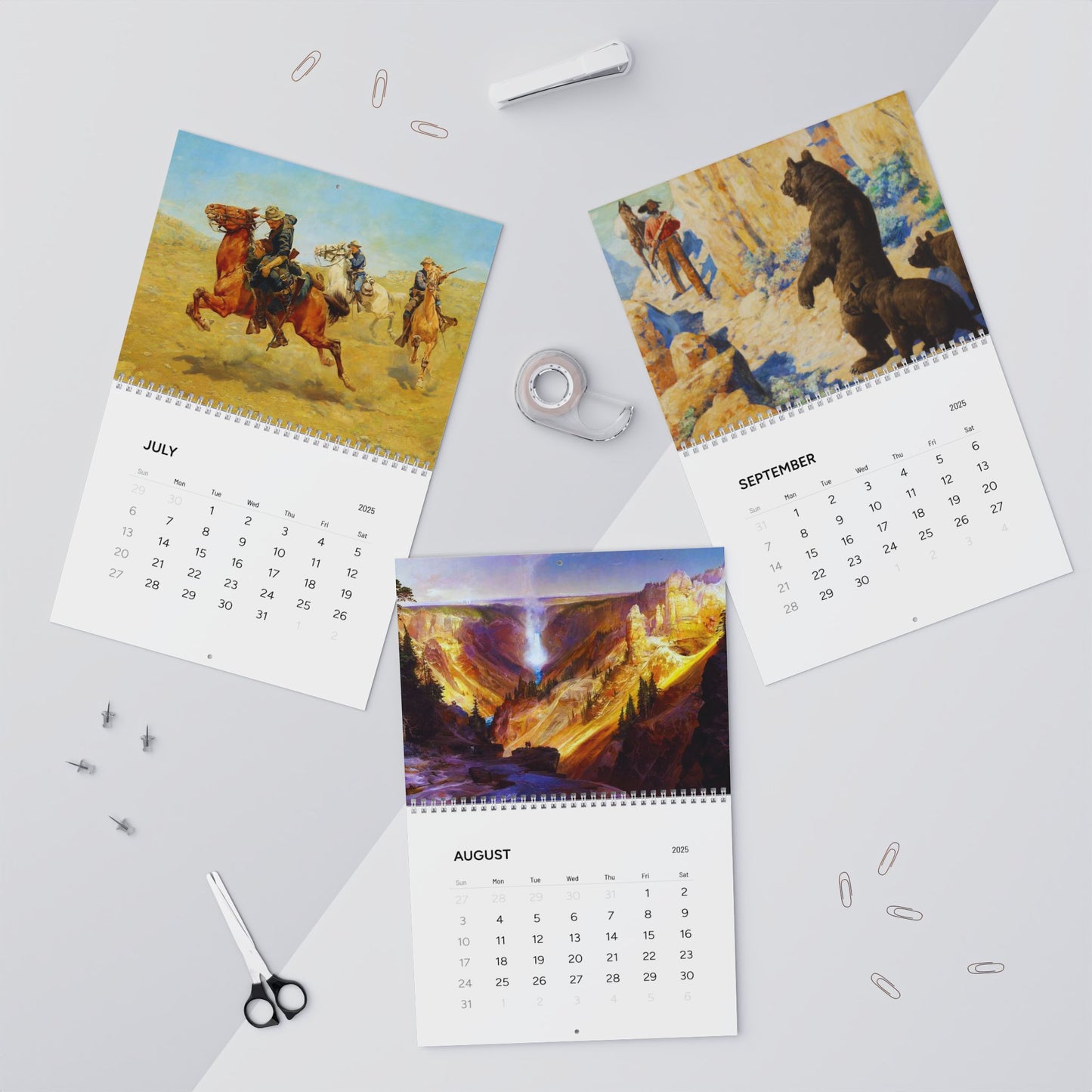 American Western Painting 2025 Calendar