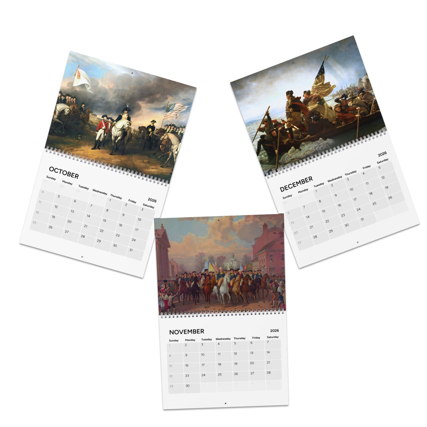 Revolutionary War 2026 Calendar (Grid Style)