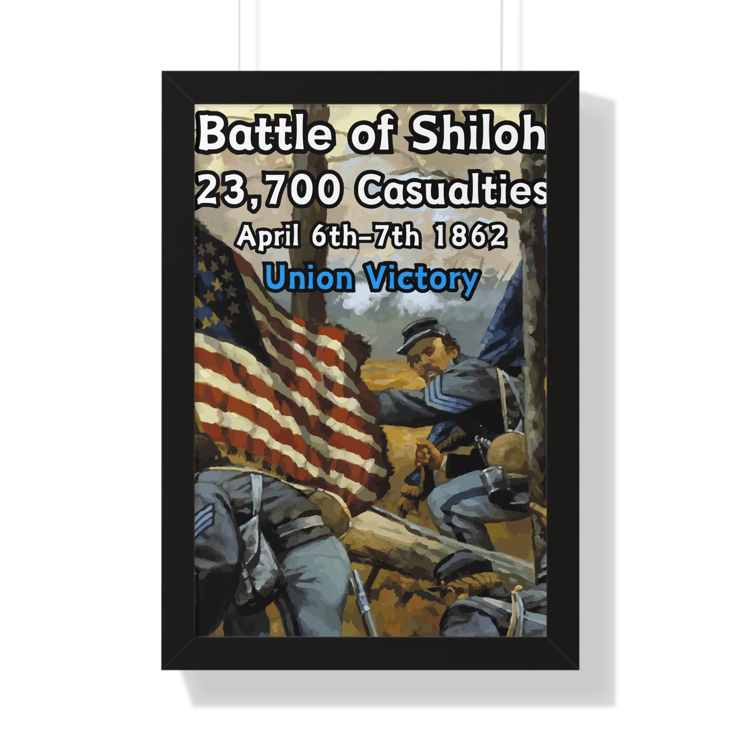 Gerahmtes Poster Historische Schlacht von Shiloh