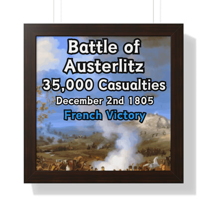 Historical Napoleonic War Battle of Austerlitz Framed Poster