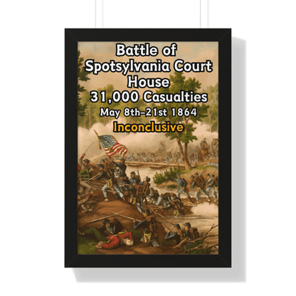 Historical Battle of Spotsylvania Court House Framed Poster