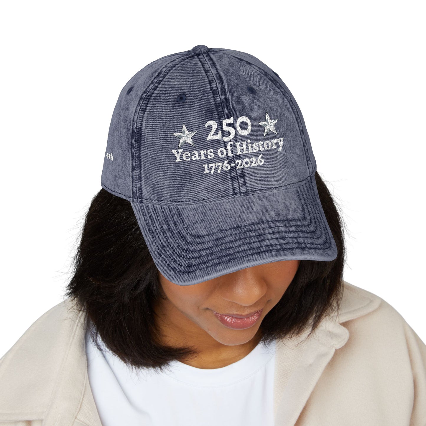 250 Years of History 1776-2026  Embroidered Vintage Hat