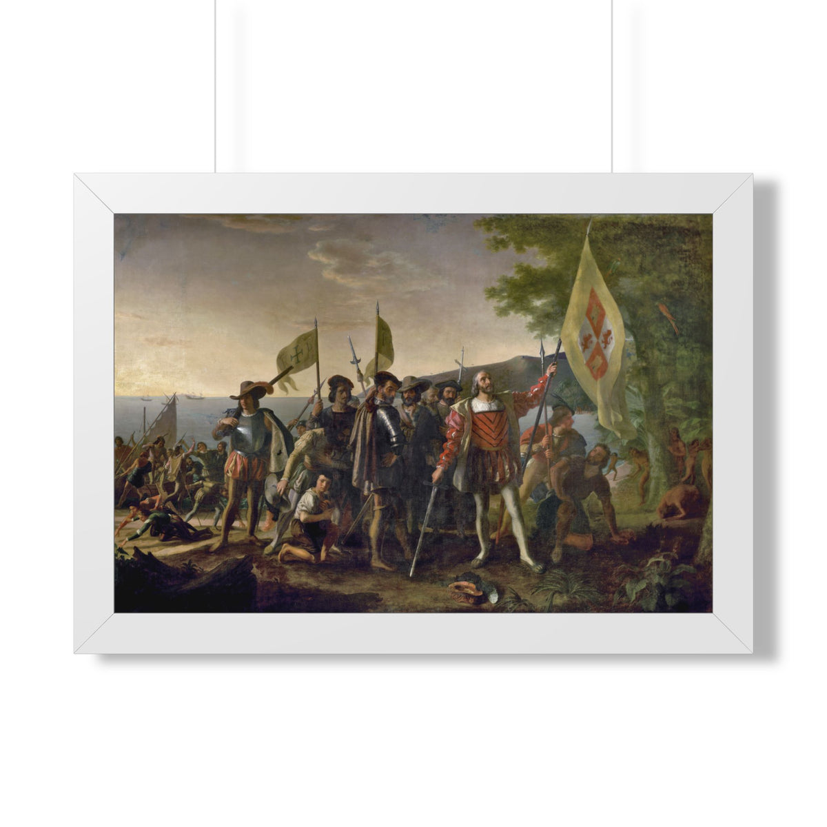 Landing of Columbus Framed Print | John Vanderlyn, 1847