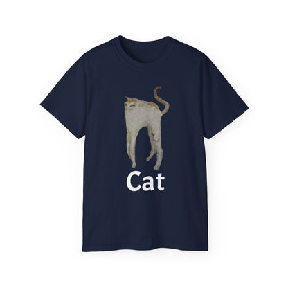 The White Cat Cutout Painting Unisex Ultra Cotton Shirt