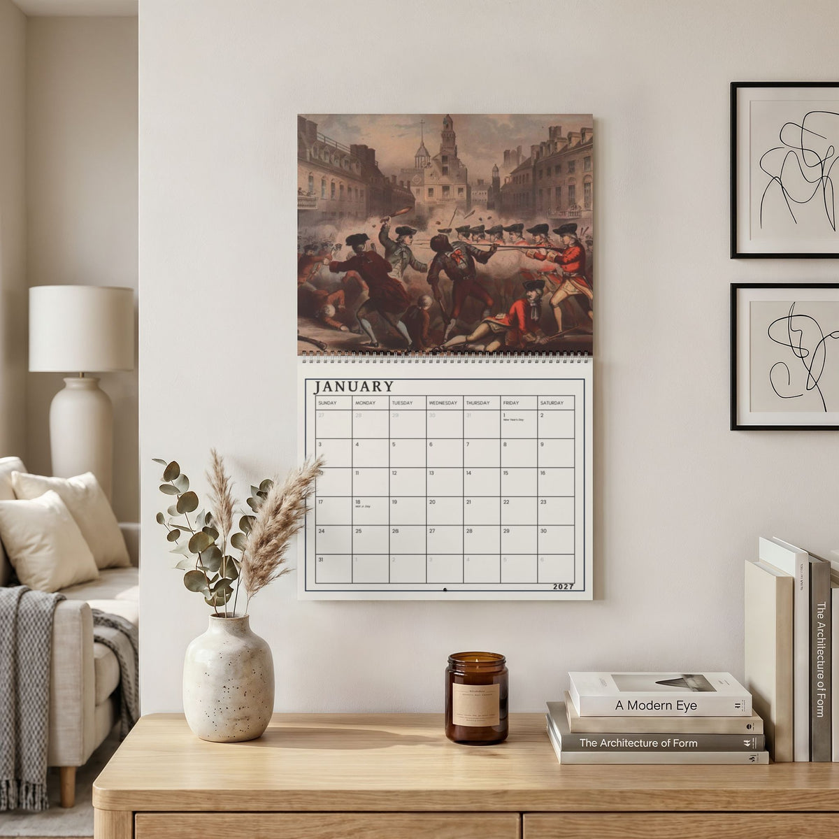 Revolutionary War 2027 Wall Calendar