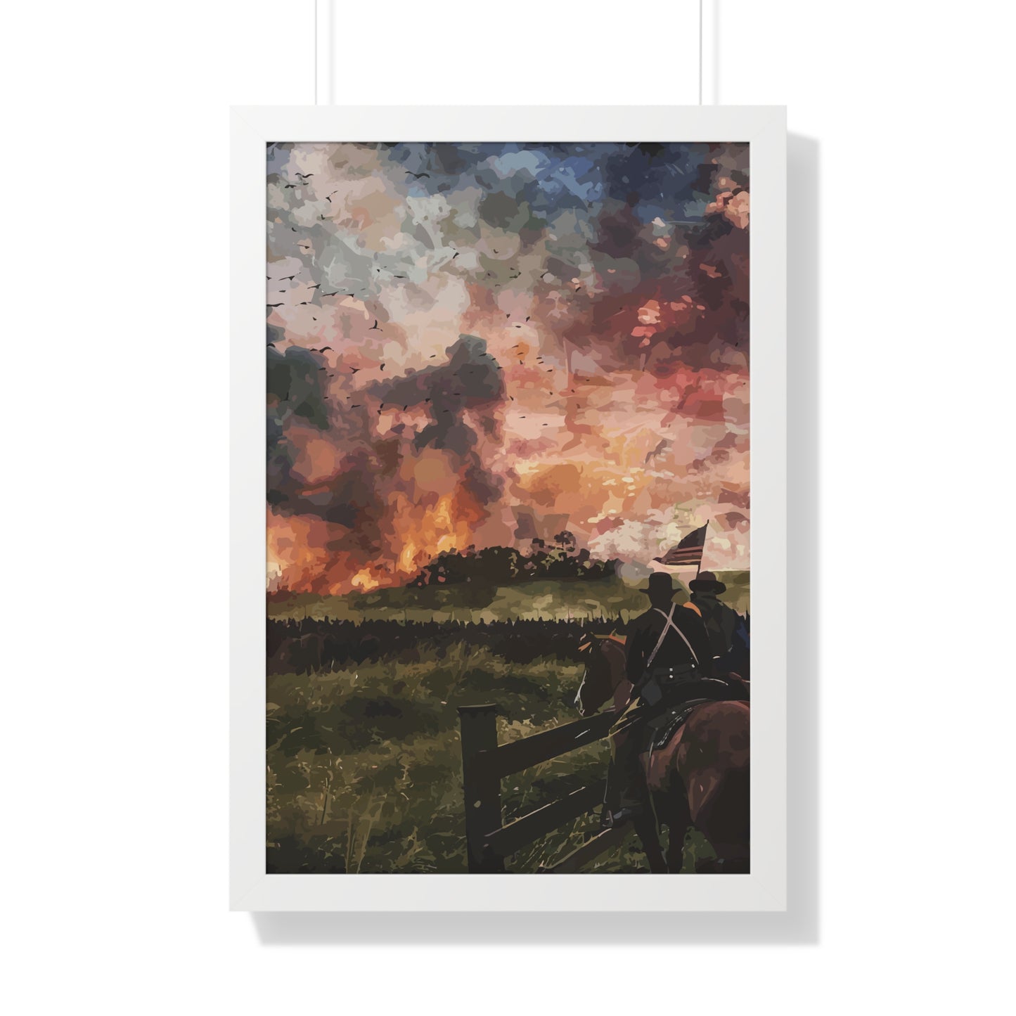 Historical Civil War Sunset Framed Poster