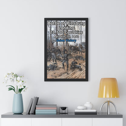 Gerahmtes Poster Historische Schlacht von Pittsburg Landing